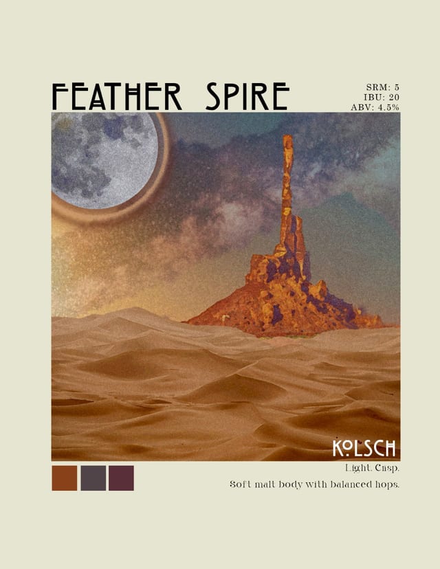 5. FEATHER SPIRE KOLSCH | 4.5% | 20 IBU